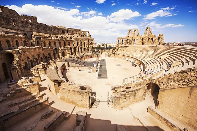 Old historical ruins of Tunisia